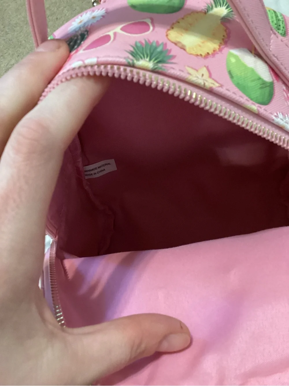 Michael Kors *NOT AUTHENTIC* Pink Tropical Print Mini Backpack